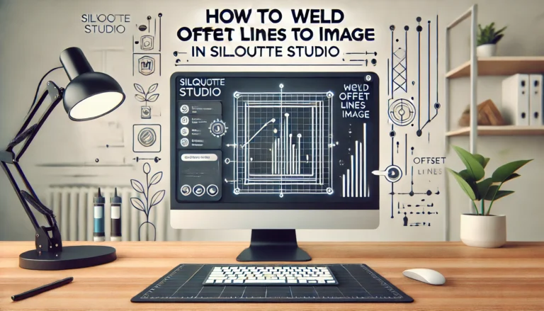 weld offset lines to image in silhouette studio